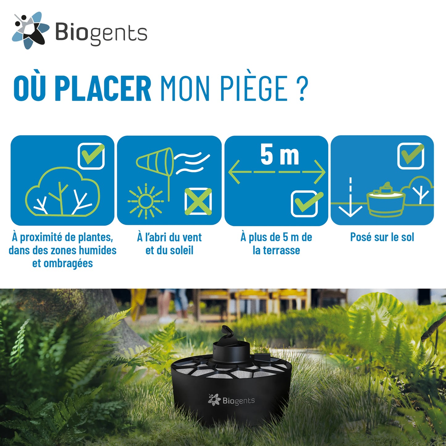 Piège anti-moustique extérieur Aero Trap – Efficace contre le moustique tigre | Biogents
