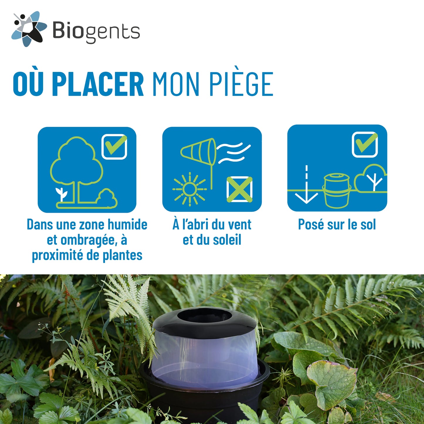 Piège anti-moustique extérieur BG-GAT Reflect-Tech (Lot de 2) – Réduit la reproduction du moustique tigre | Biogents