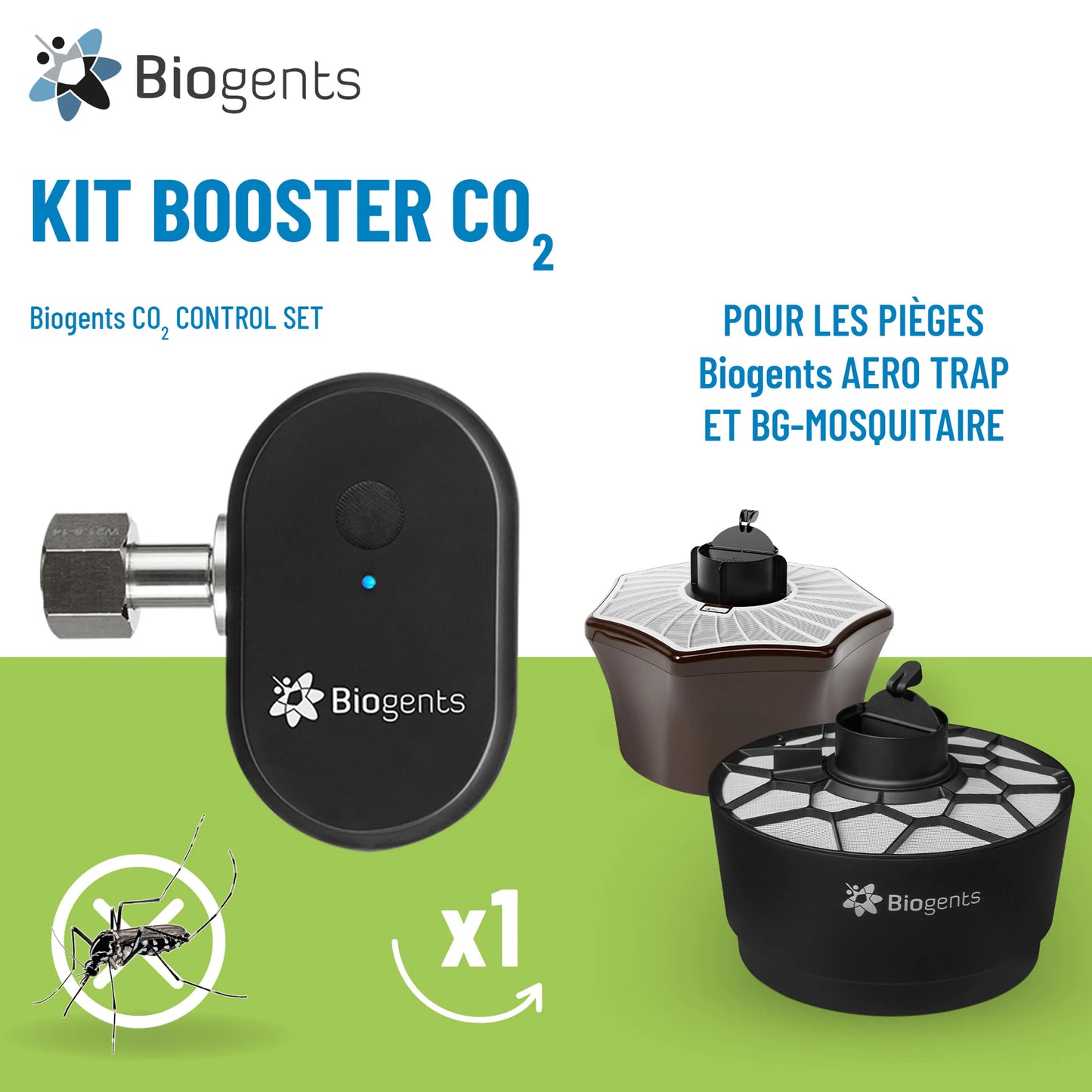 Kit booster CO₂ — Pour Aero Trap & BG-Mosquitaire (multiplie par 5 les captures)